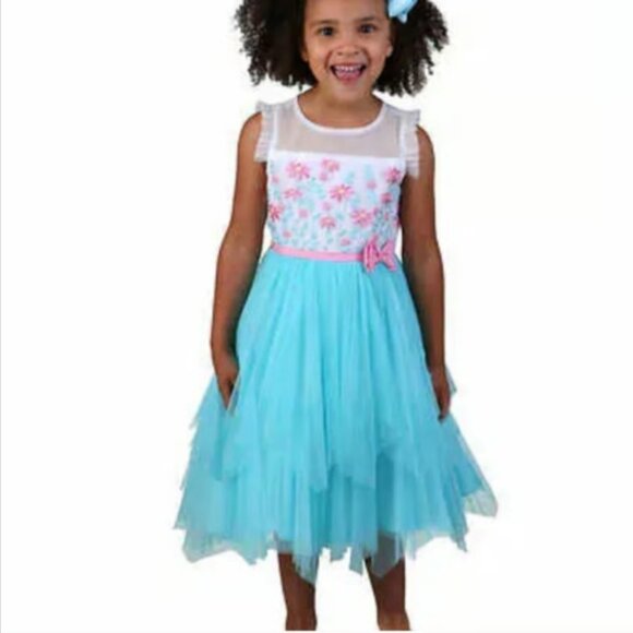 NEW Jona Michelle Tulle Embroidered Sleeveless Dress size 5 - Picture 1 of 5